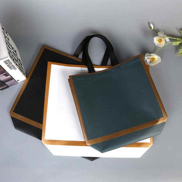 Large Capacity Fabric Shopping Bags Folding Eco-Friendly Tuff Stength Tote Bags Reusable DIY Shoulder Bag Grocery Handbag Beige White