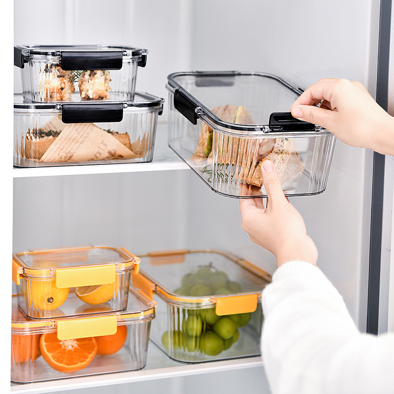 Custom Portable Eco-Friendly Microwaveable Plastic Lunch Box Set Food Container with Lid for Outdoor Camping
