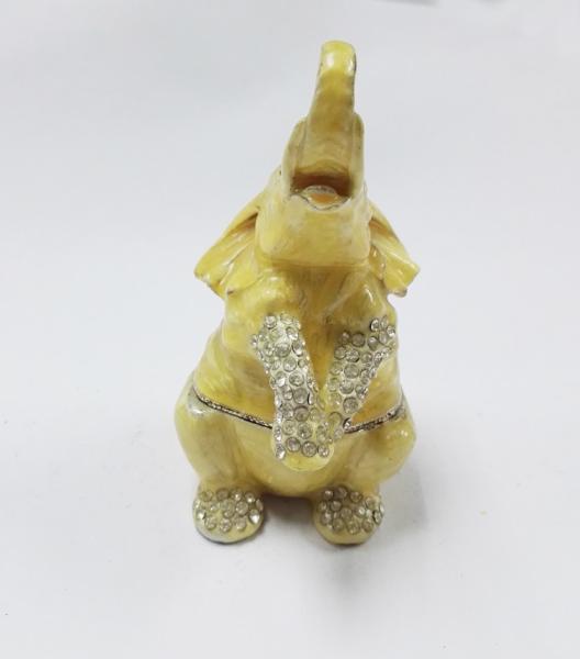 Elephant trinket jewelry box, petwer metal jewelry box elephant decoration gifts box