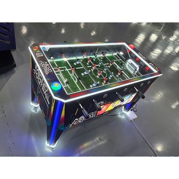 Coin-Operated Table Football Arcade Machine 2-Player Commercial Foosball Soccer Table Premium Electronic Foosball Table Commercial Arcade Football Simulator for Amusement Centers
