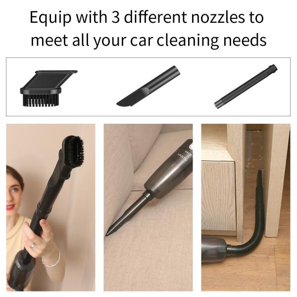 Small Cordless Car Wash Vacuum Cleaner YANTU V01S Mini Rechargeable Wireless Handheld