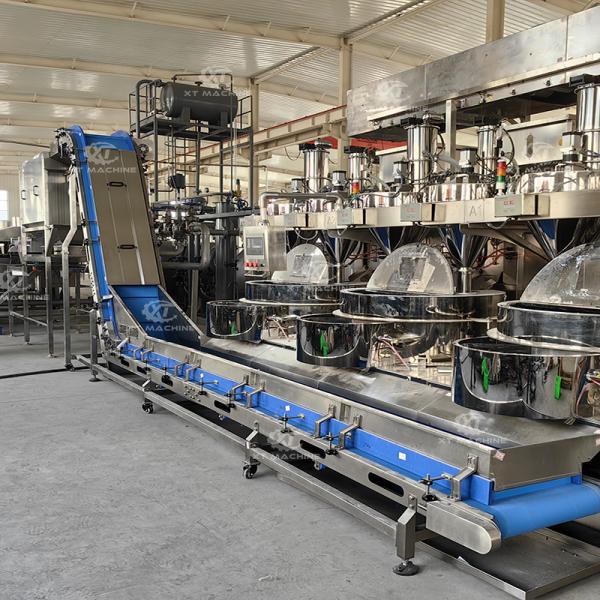 Three-Station Automatic Coating Machine for Peanuts and Nuts