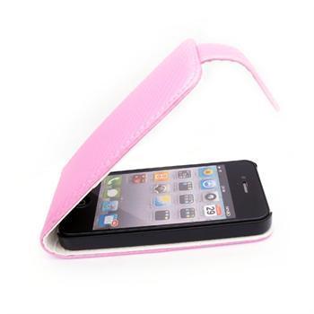 Pink Leather Holster Clip, Cell Phone Faceplate Covers For Apple IPhone 4
