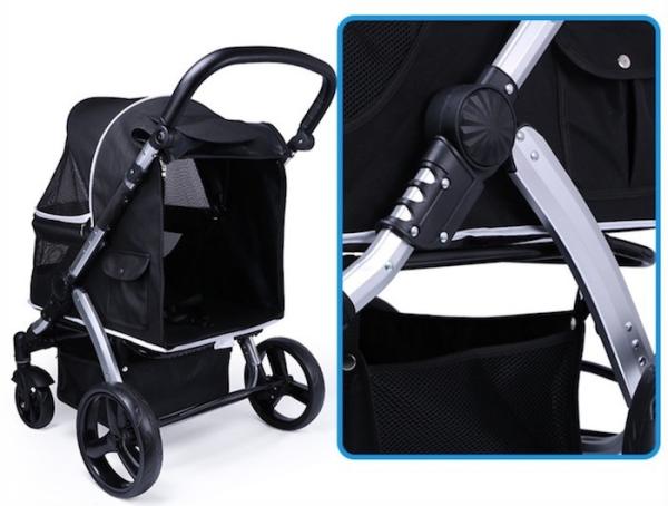 Aluminum Trolley Grey 600D Oxford Waterproof Dog Tent Cute Pet Supplies 103x90x60cm