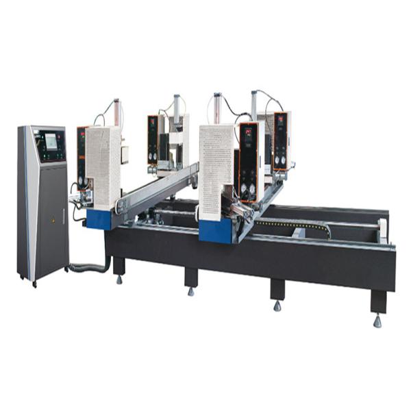 PVC WINDOW AND DOOR MAKING VERTICAL CNC 4 CORNER UPVC WELDING MACHINE