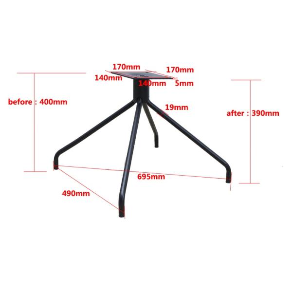 Modern Assemble Office Chair Metal Base Replacement Black 3.25kg Metal Base For Office Chairs