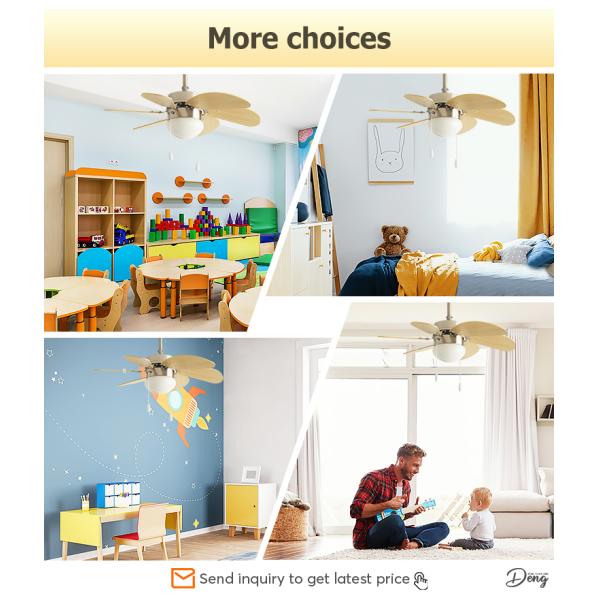 1stshine Ventilador de teto de baixa tensão Pervanesi Ventilador de teto com velocidade ajustável e cadeia de puxa