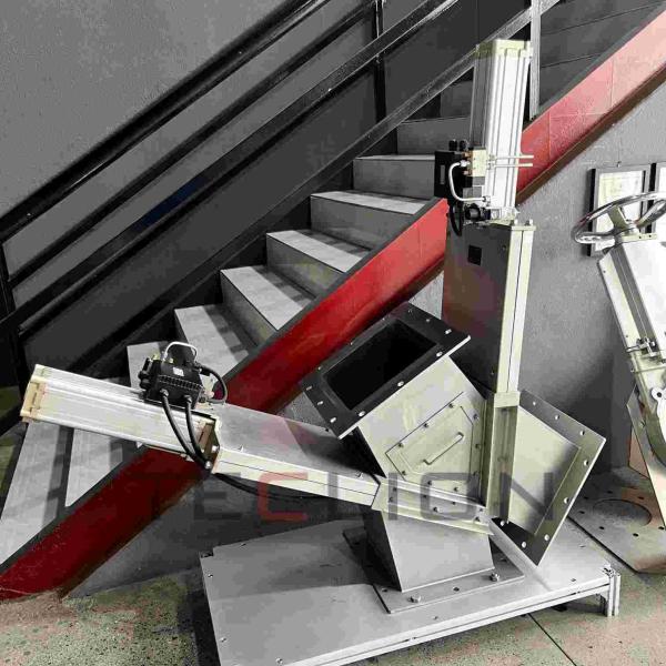 Valve de déviation à double lame en acier inoxydable pour le transport de matériaux