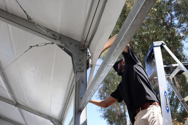 Versatile Industrial Storage Tent With Customizable Length Options Modular Design