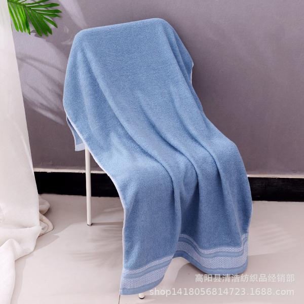 Toalha de banho de cor sólida para adultos Logotipo personalizado Publicidade Limpeza de peito de alta absorção