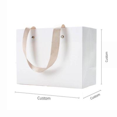 Custom Printed Eco-Friendly Durable Waterproof Luxury Brand Logo Gift Shopping Paper Bags For Shoes & Clothing