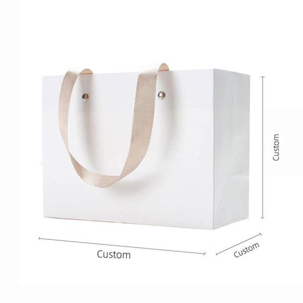 Custom Printed Eco-Friendly Durable Waterproof Luxury Brand Logo Gift Shopping Paper Bags For Shoes & Clothing