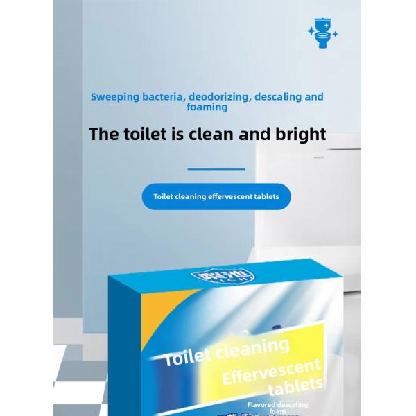 Nettoyeur de salle de bain pour ménage solide, déodorant, comprimés de toilettes effervescents