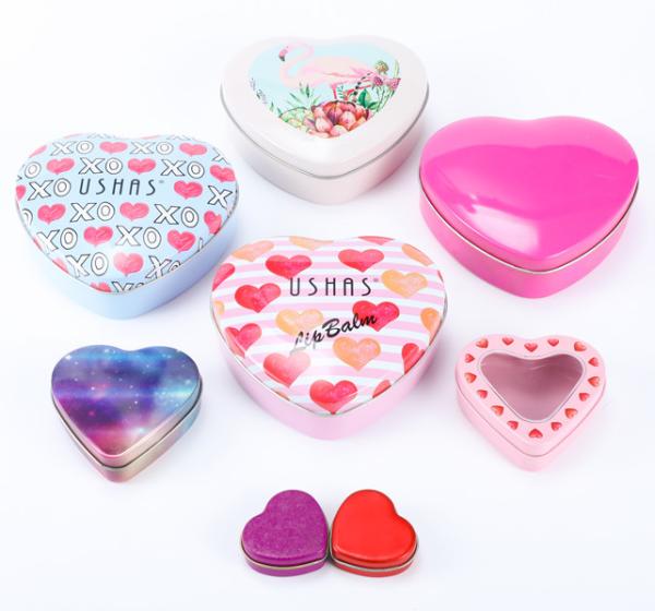 OEM Heart Shape Tin Mint Box Candy Gift Metal Packing Food Container