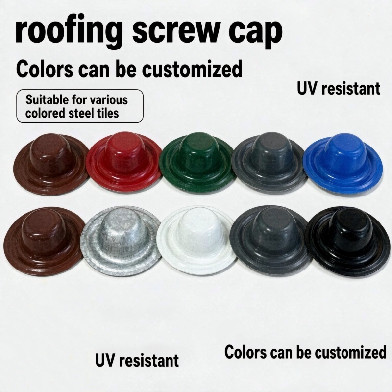 UV Resistant Roof Screw Caps,Metal Screw Caps Match Colorful Corrugated Steel Sheet