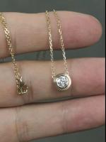 Colchão de olhos sorrateiros de forma redonda, pendentes de diamantes produzidos em laboratório