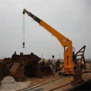 Cargo Ship Hydraulic Telescopic Boom Marine Crane Boat Deck Crane  0.5 ~ 20 Ton