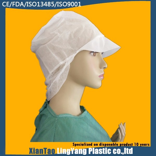 Breathable Disposable Painters Hats , Disposable Theatre Caps Environmental Friendly