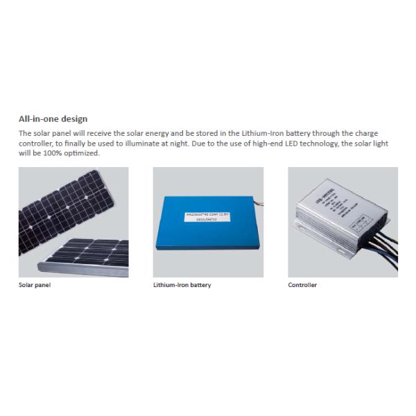 High Efficiency 20 W Integrated Solar Street Light With Dimming Functions