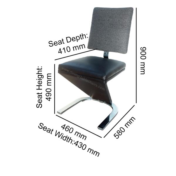 Brown Seat PU Dining Chairs , Indoor Living Room Modern Leisure Chair