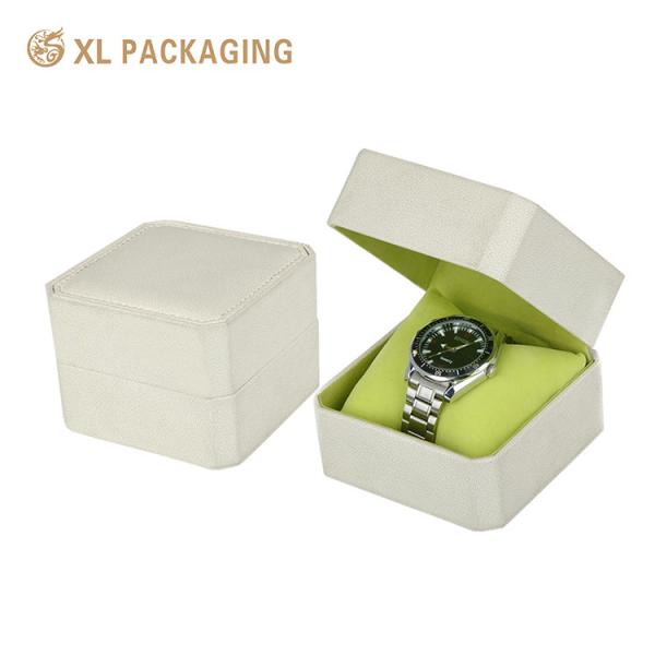 Customized Logo Matte Black Men Woman Watch Set Packaging Box , Kraft Paper Gift Packaging With Pillow
