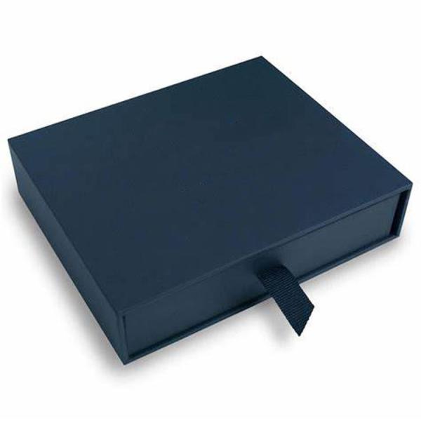 bespoke blue drawer packaging cosmetics box  luxury trophy box apparel clothes packaging box