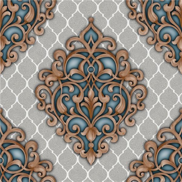 Pvc Vinyl Rustic Floral Wallpaper , Moisture Proof Home Furnishing Wallpaper