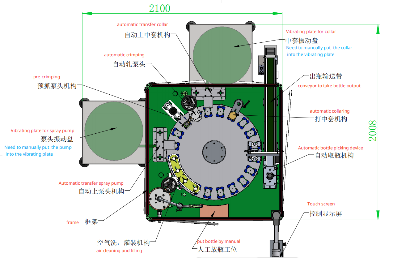 Rotary Automatic Perfume Filling Machine Bottle Cleaning Crimping Capping Line