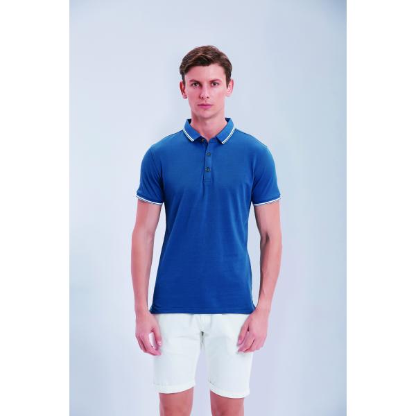 Flyita 100% Polyester Short Sleeve Plain Polo Collared T Shirt For Men