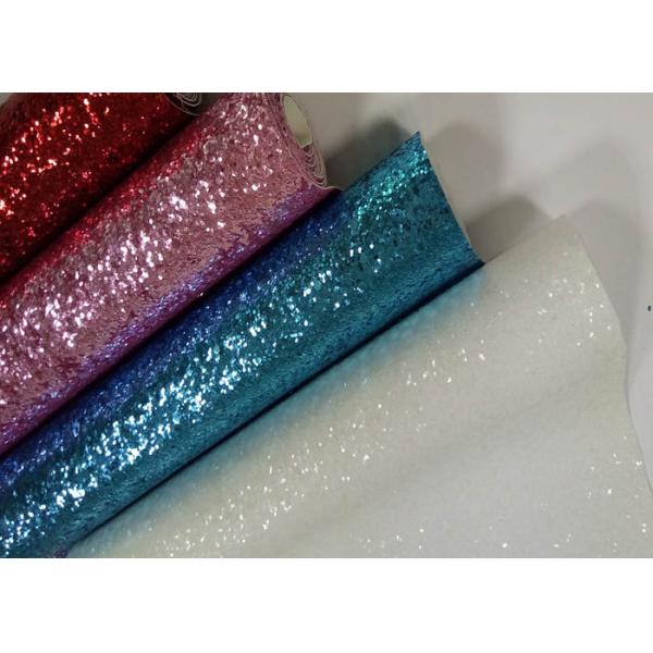 Chunky Leather Wallpaper Glitter Material Fabric PU Backing For Card Making