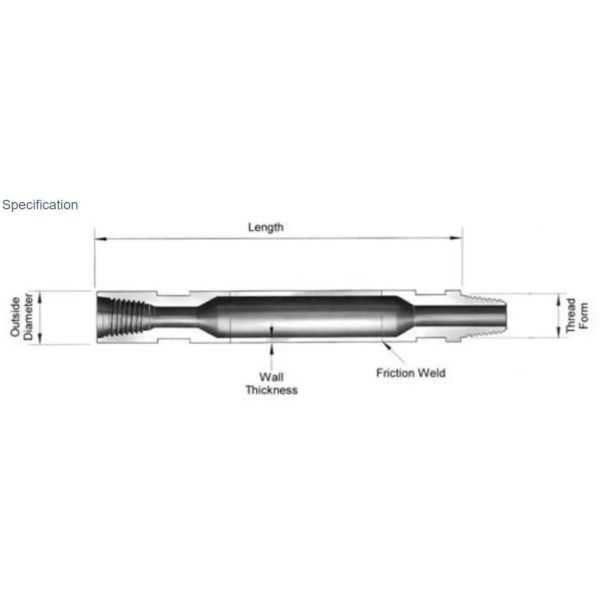 Mayhew Junior 2 3/8 Threads Mayhew Junior Drill Rods for Water Well Drilling