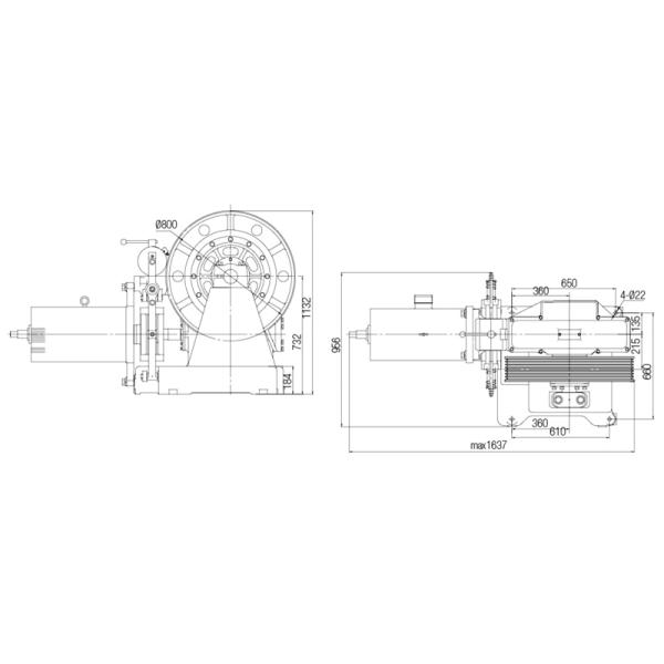 Мотор DC110V лифта тормозит зацепленную подъемную машину трения для подъема пассажира