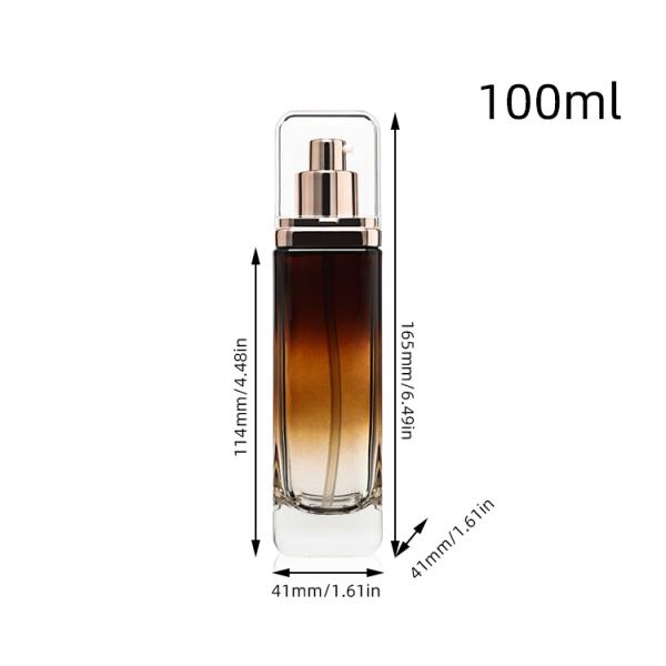 Пустые бутылки стекла лосьона квадрата 120ml распыляют насос бутылки 4 Oz янтарные стеклянные