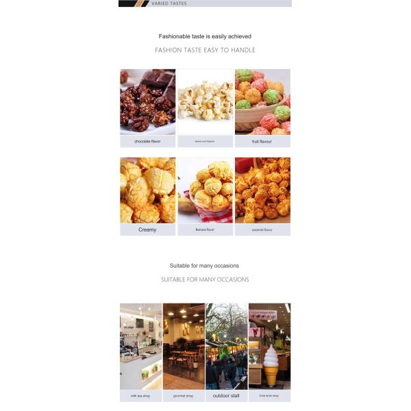 1100*420*1000 Safe and Durable Commercial Popcorn Machine for Ball Shape Popcorn
