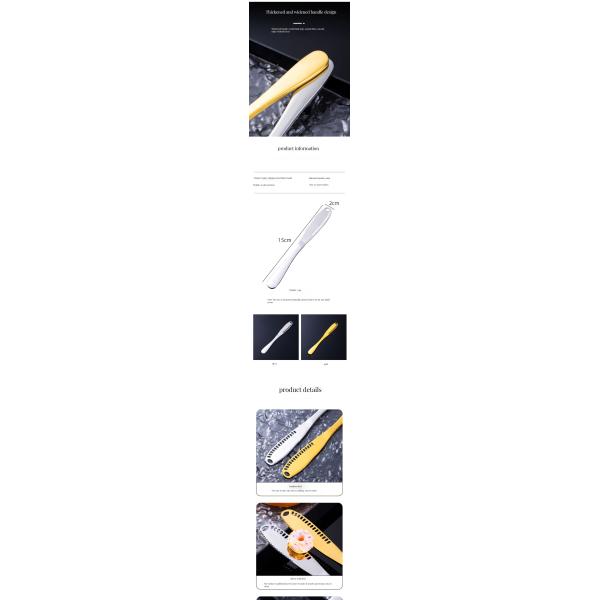 Stainless Steel Cheese Knife for Western Bread and Jam Elegant Butter Knife Cheese Tools