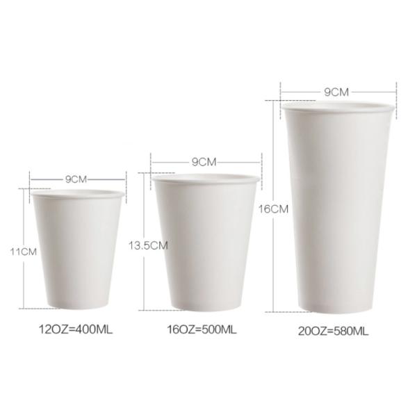 2.5oz Custom Printed Black Disposable Coffee Cups 8oz Coffee Single Wall Cups