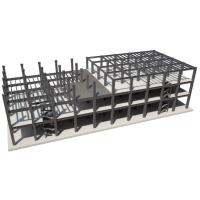 1-3 Floors Office Steel Warehouse Prefab Steel Structure Frame Mix Use Building