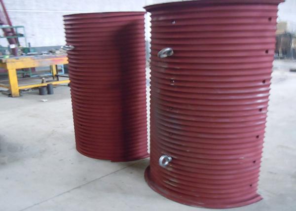 Cable Pulling Winch Grooved Lebus Drum High Efficiency Red Color