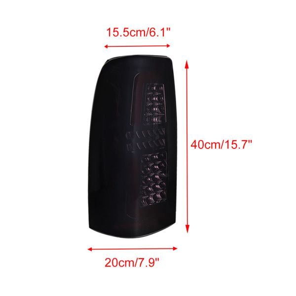 Demillon Advanced Car Led Red Tail Lights 1999-2006 for Chevrolet Silverado Modified Brake Lights Taillights