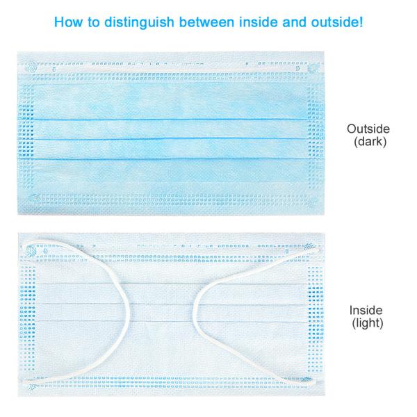 Disposable 3 Layer Dust Mask Disposable Filter Safety Mask Individually Packaged
