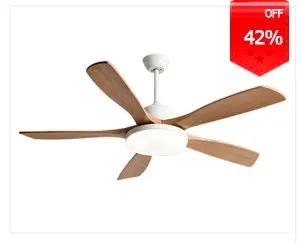 Dimmable ceiling fan with LED Light 60 inch Indoor wood Two-Blade Ceiling Fan light(WH-VLL-40)
