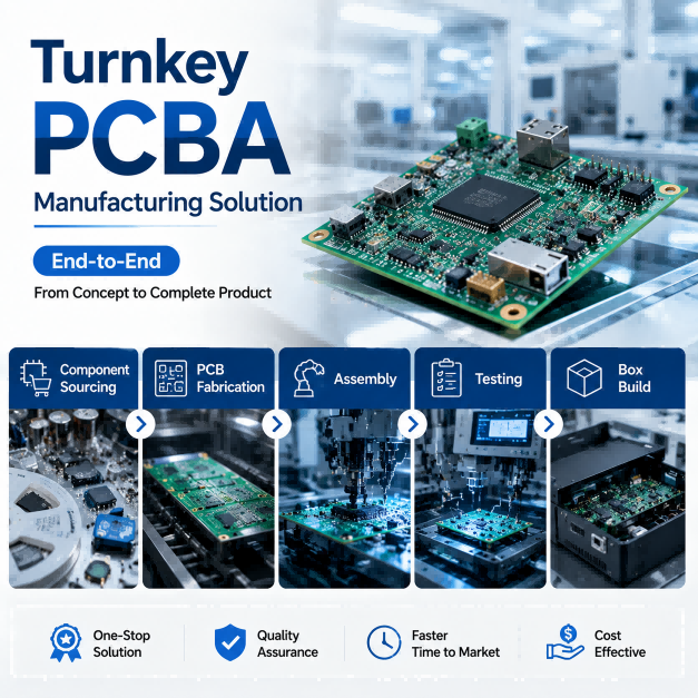 Turnkey PCBA Manufacturing Solution End-to-End Component Sourcing PCB Fabricatio