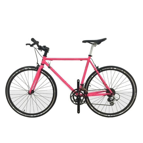 Aluminum Threadless Stem 700C Hi-Ten Steel Frame Sunrace 14S Speeds Adult Road Bike