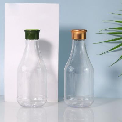 Type d'étanchéité Bouteille cosmétique en PET Bouteilles de désinfectant pour les mains vides personnalisées avec capuchon filé