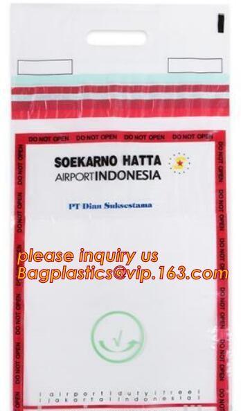 ICAO Duty Free Packaging, STEBs Bags, Custom Airport Store, Retail Shop Security Bags, Tamper Evident Proof