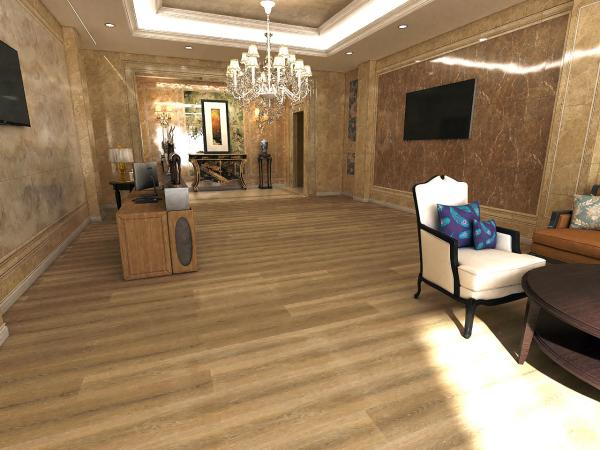 Wood Marbel Texture PVC Sheet Flooring Patterned  Fire Resistant Slip Resistant