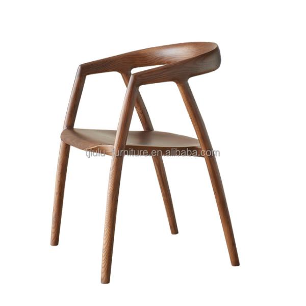 Mail Packing Dining Chair Design for Restaurant Hotel Furniture Solid Wood Modern Walnut Color Size W57*D53*H77CM