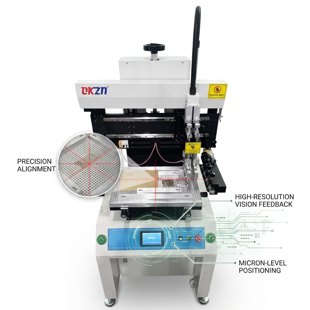 The SMT dual-squeegee closed-loop fully automatic solder paste printer has an independent pressure control function.