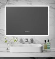 防水スマートLEDバスルームミラー、防曇機能、時間と温度表示