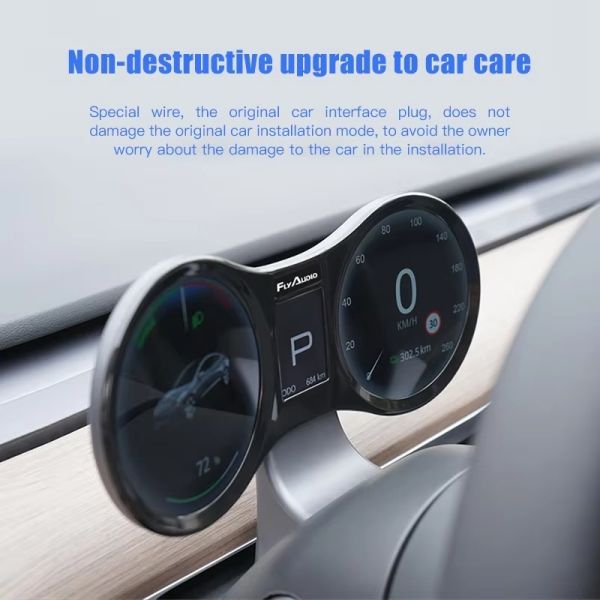 12.3 Inch Multi-functional AHD LCD Digital Dashboard Instrument Display for Tesla Model 3 & Model Y